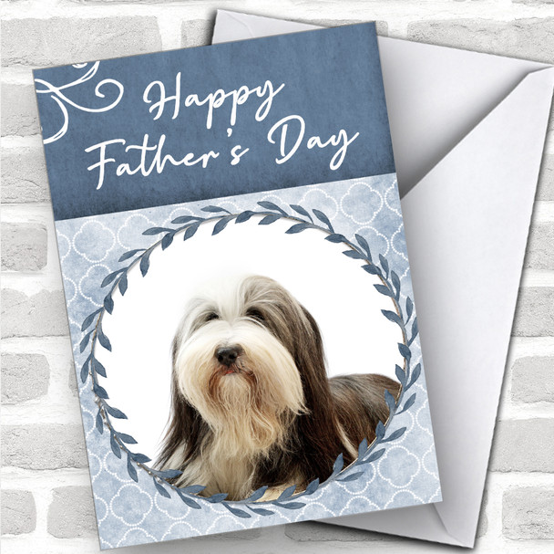Bearded Collie Dog Traditional Animal Personalized Father's Day Card
