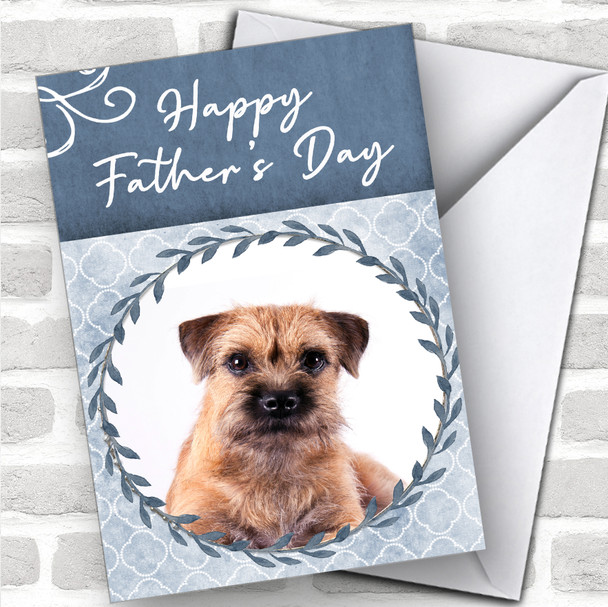 Border Terrier Dog Traditional Animal Personalized Father's Day Card