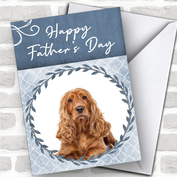 Cocker Spaniel Dog Traditional Animal Personalized Father's Day Card
