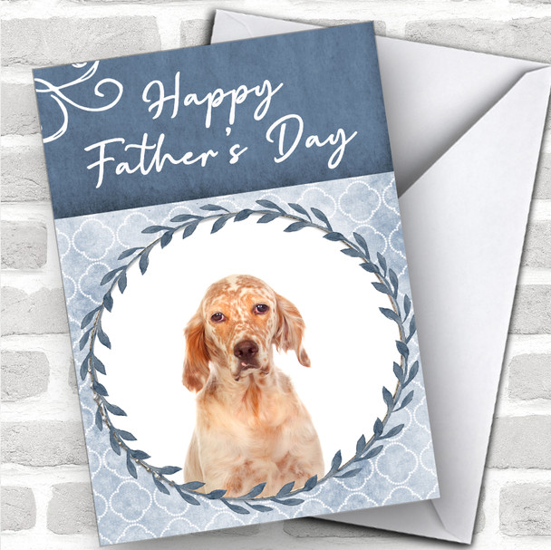 English Setter Dog Traditional Animal Personalized Father's Day Card