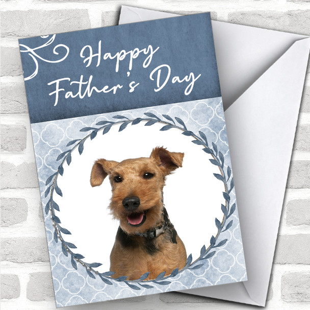 Welsh Terrier Dog Traditional Animal Personalized Father's Day Card