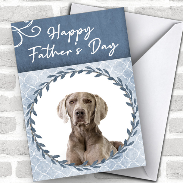 Weimaraner Dog Traditional Animal Personalized Father's Day Card