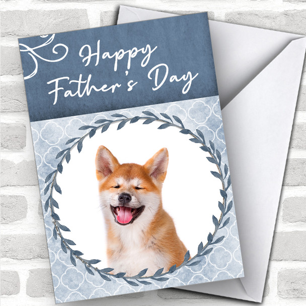 Akita Inu Dog Traditional Animal Personalized Father's Day Card