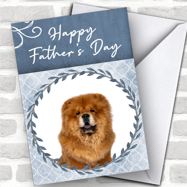 Chow Dog Traditional Animal Personalized Father's Day Card