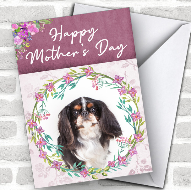 English Toy Spaniel Dog Traditional Animal Personalized Mother's Day Card