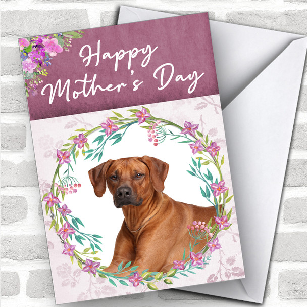 Rhodesian Ridgeback Dog Traditional Animal Personalized Mother's Day Card