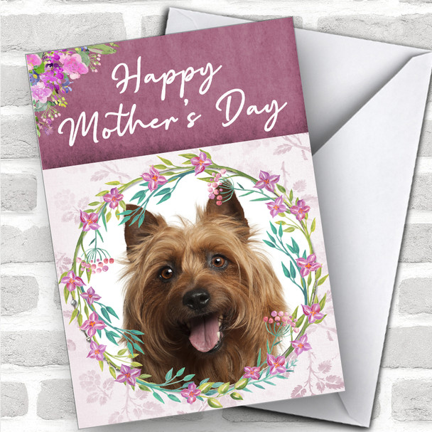 Australian Terrier Dog Traditional Animal Personalized Mother's Day Card