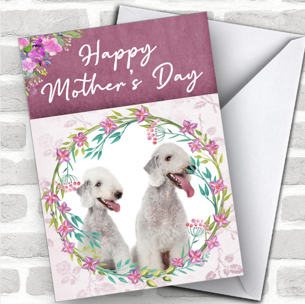 Bedlington Terrier Dog Traditional Animal Personalized Mother's Day Card