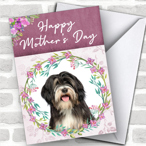 Tibetan Terrier Dog Traditional Animal Personalized Mother's Day Card