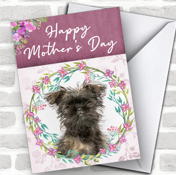 Affenpinscher Dog Traditional Animal Personalized Mother's Day Card