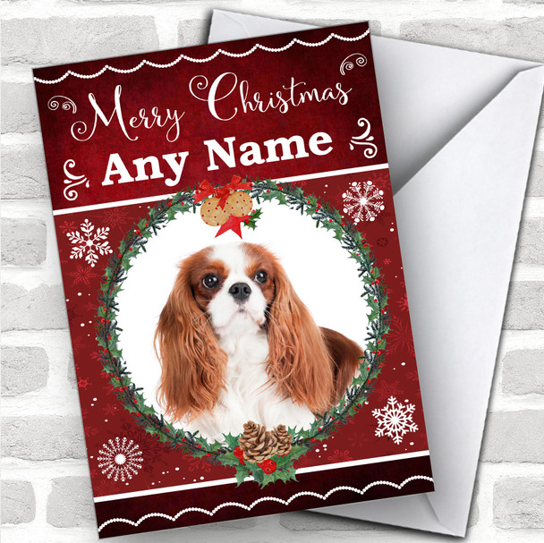 Cavalier King Charles Spaniel Dog Traditional Animal Personalized Christmas Card