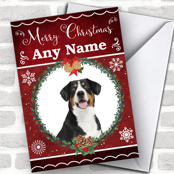 Entlebucher Mountain Dog Traditional Animal Personalized Christmas Card