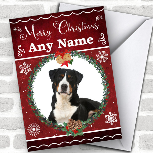 Great Swiss Mountain Dog Traditional Animal Personalized Christmas Card