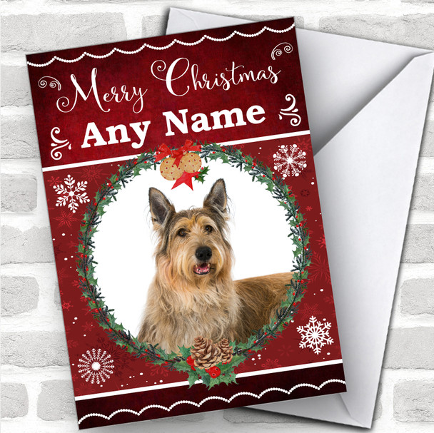 Berger De Picardie Dog Traditional Animal Personalized Christmas Card