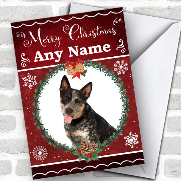 Australian Cattle Dog Traditional Animal Personalized Christmas Card