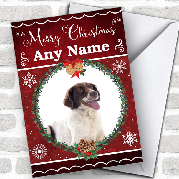 French Spaniel Dog Traditional Animal Personalized Christmas Card