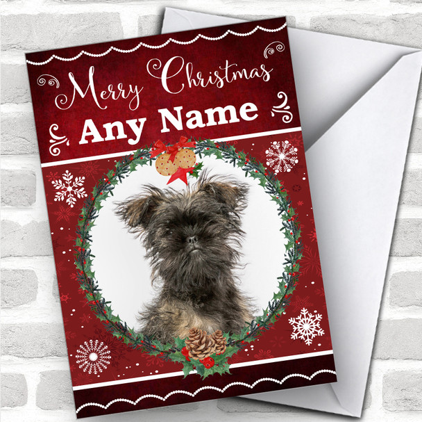 Affenpinscher Dog Traditional Animal Personalized Christmas Card