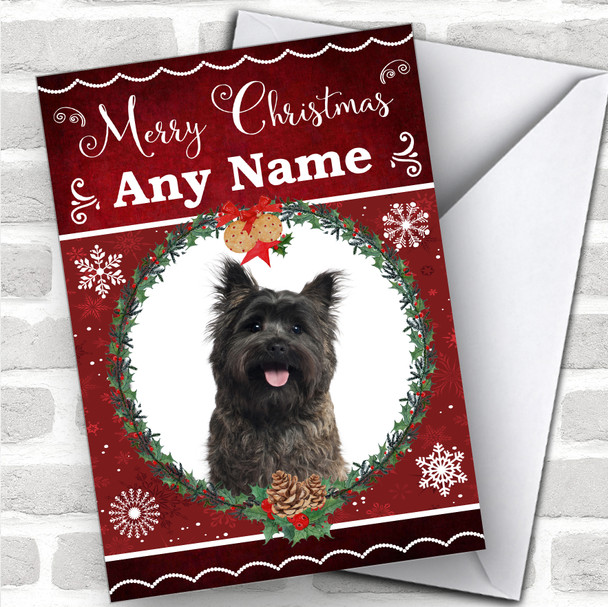 Cairn Terrier Dog Traditional Animal Personalized Christmas Card