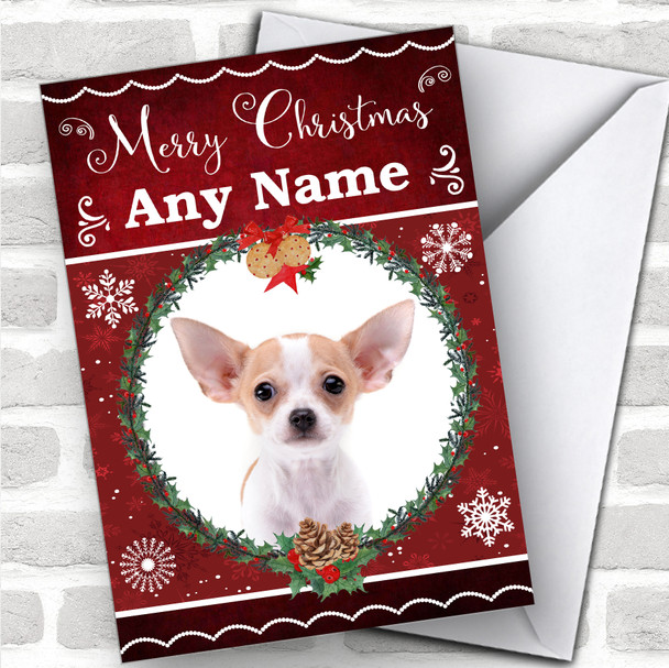 Chihuahua Dog Traditional Animal Personalized Christmas Card