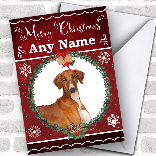 Azawakh Dog Traditional Animal Personalized Christmas Card