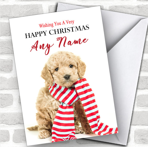 Cockerpoo Dog Puppy Animal Personalized Christmas Card