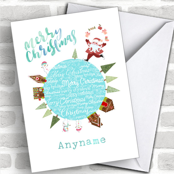 Juggling Beautiful Circle Scene Hobbies Personalized Christmas Card