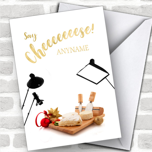 Photography Funny Cheeseboard Hobbies Personalized Christmas Card