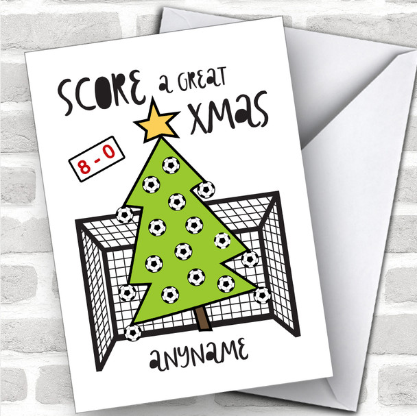 Football Score A Great Xmas Hobbies Personalized Christmas Card