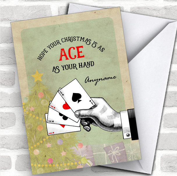 Playing Cards Ace Christmas Hobbies Personalized Christmas Card