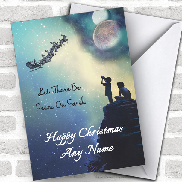 Astronomy Solar System Hobbies Personalized Christmas Card