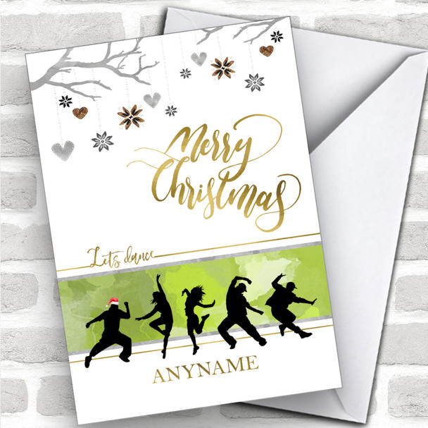 Dance Silhouette Style Hobbies Personalized Christmas Card