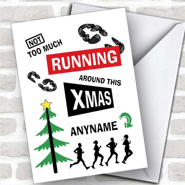 Running Jogger Funny Hobbies Personalized Christmas Card
