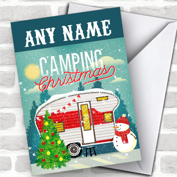 Camping Caravan Hobbies Personalized Christmas Card