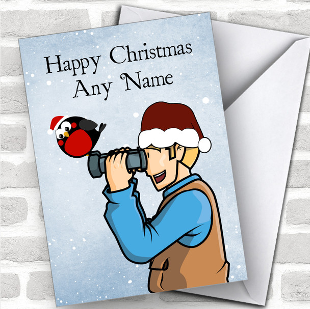 Birdwatching Hobbies Personalized Christmas Card