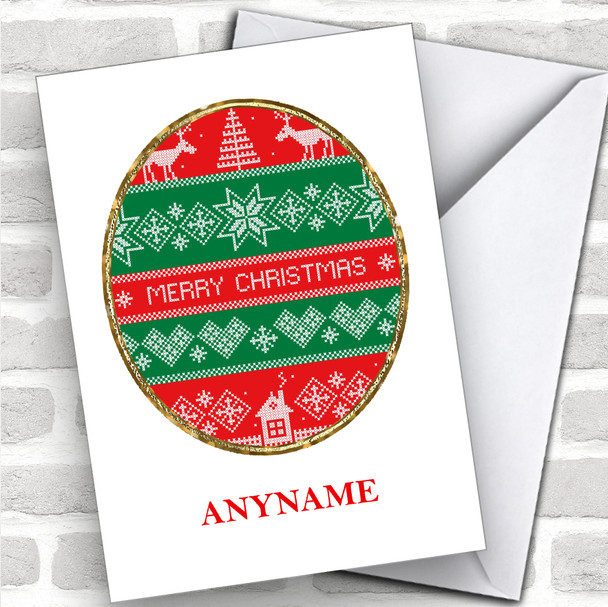 Cross Stitch Hobbies Personalized Christmas Card