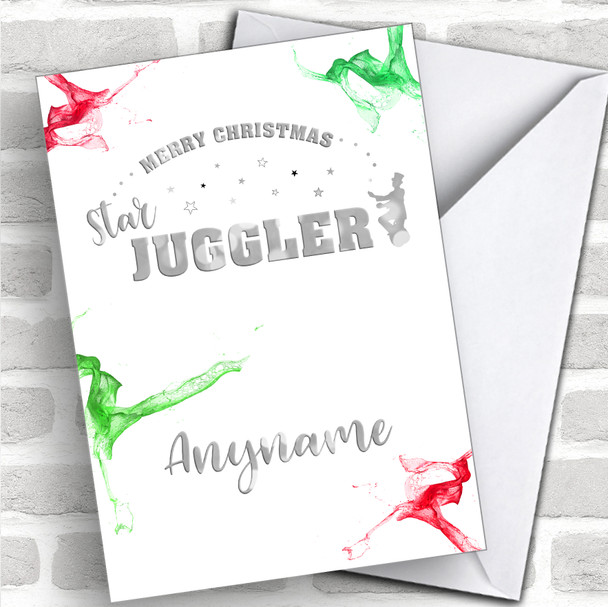Juggling Hobbies Personalized Christmas Card