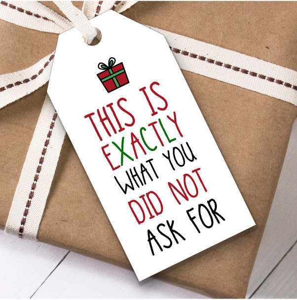 Funny Exactly What You Did Not Ask For Christmas Gift Tags