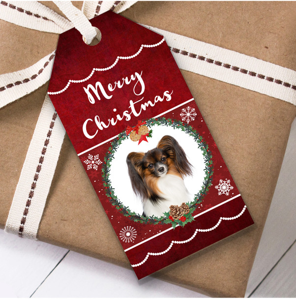 Continental Toy Spaniel Papillon Dog Christmas Gift Tags