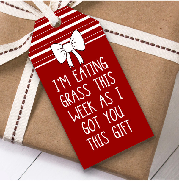 Funny Eating Grass This Week Christmas Gift Tags