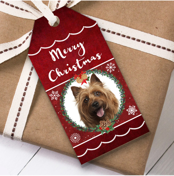 Australian Terrier Dog Christmas Gift Tags