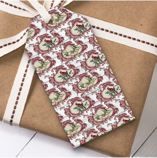 Vintage Rustic Birds Christmas Gift Tags