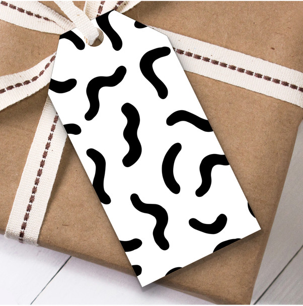 Black & White Swirl Christmas Gift Tags