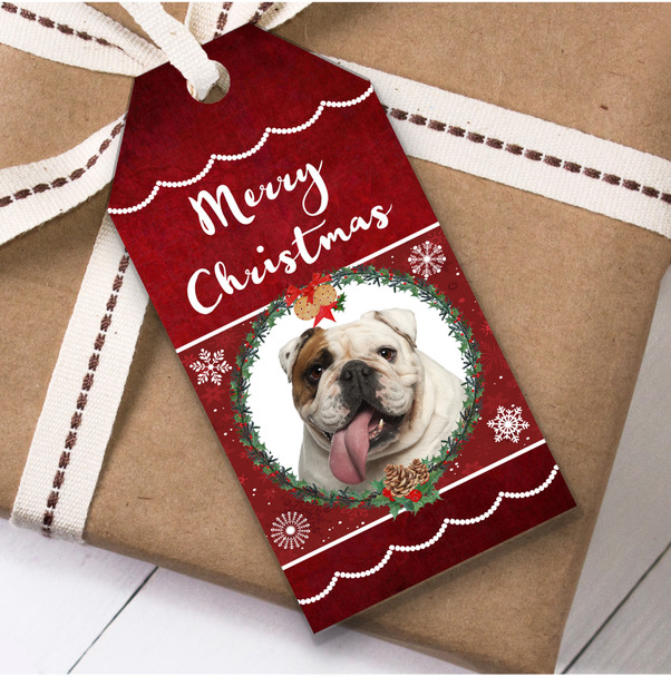 English Bulldog Dog Christmas Gift Tags