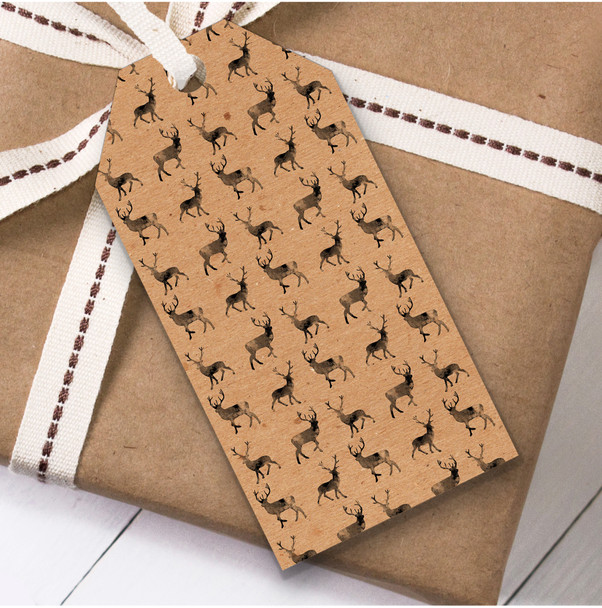 Vintage Rustic Deer Christmas Gift Tags