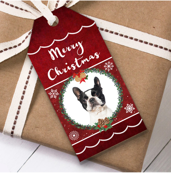 Boston Terrier Dog Christmas Gift Tags