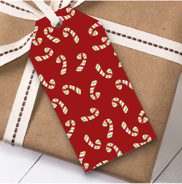 Bright Candy Canes Christmas Gift Tags