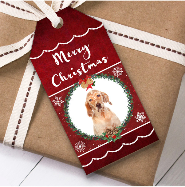 English Setter Dog Christmas Gift Tags