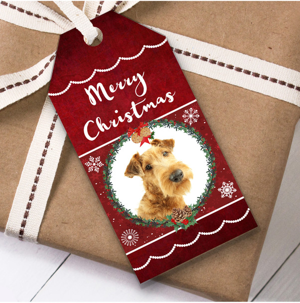 Irish Terrier Dog Christmas Gift Tags