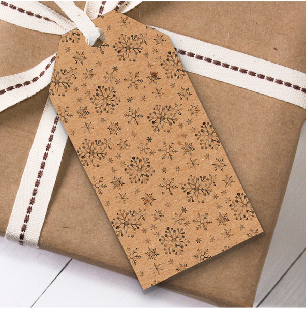 Rustic Snowflakes Christmas Gift Tags