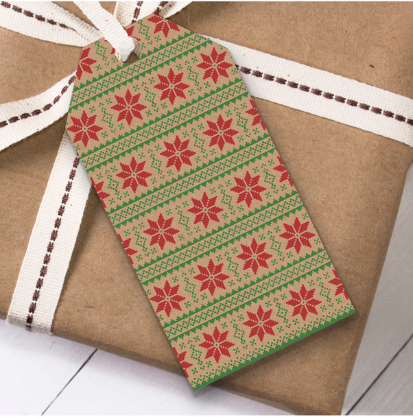 Snowflake Pattern Christmas Gift Tags